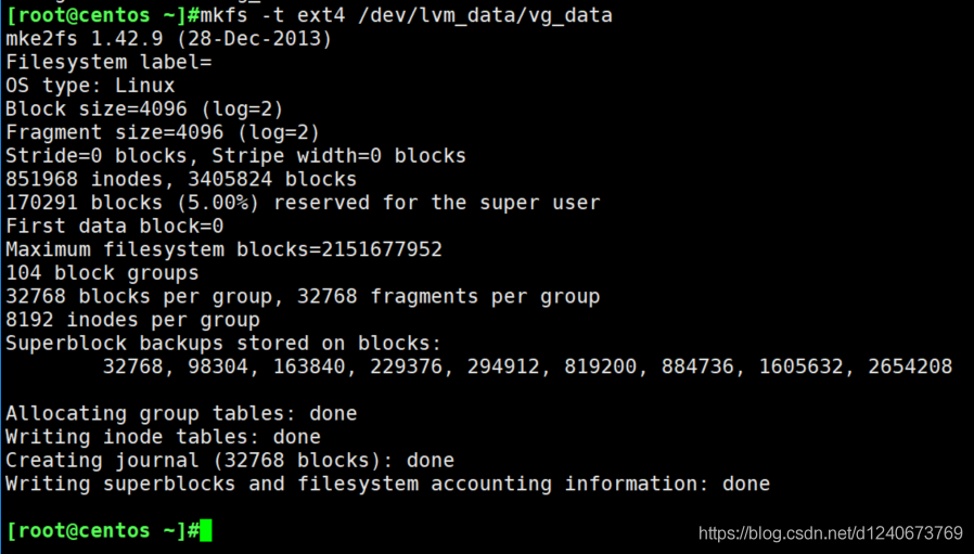 linux下挂载硬盘 合并到系统盘 或将两块新硬盘合并成一个，挂载到/data目录下￼