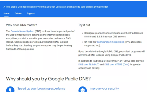 2024年最佳免费公共DNS服务器大全
