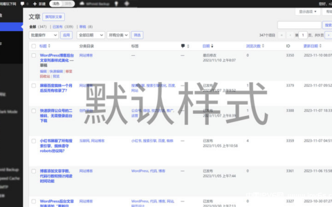 WordPress后台文章列表样式美化，从此告别杂乱不堪没眼看的文章列表