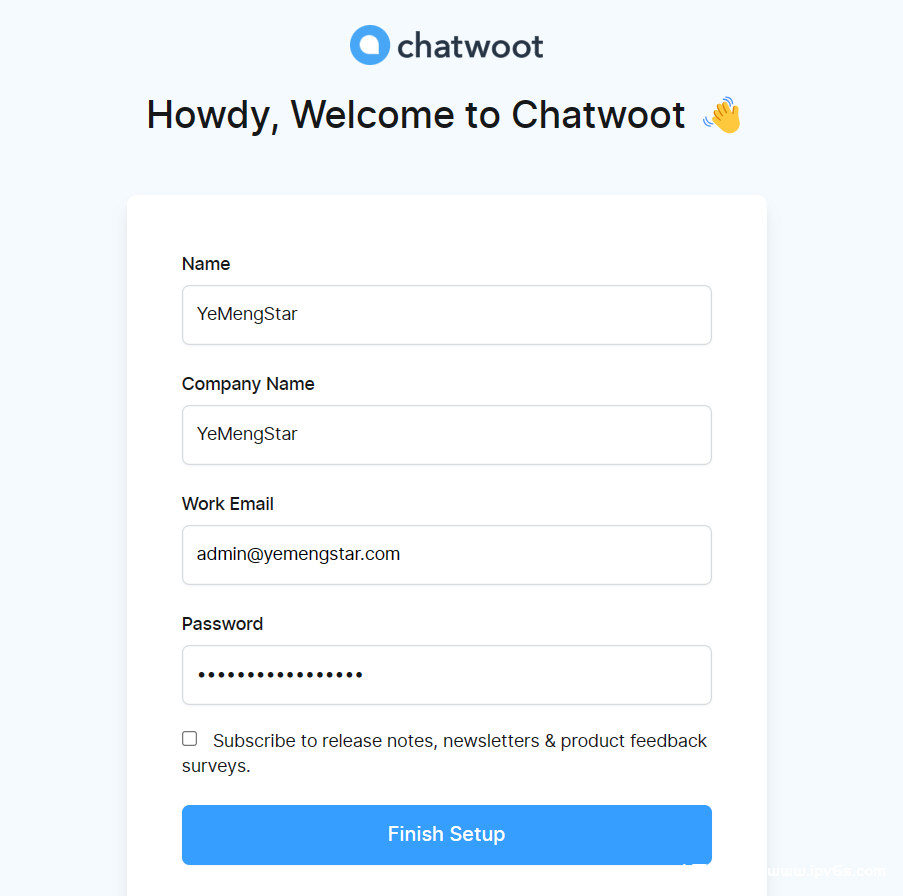 在docker中部署Chatwoot并使用chatwoot在网站中创建一个客服人员与访客聊天的对话框